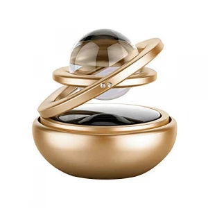 double-ring-crystal-auto-rotate-solar-car-perfumes-and-fresheners-golden